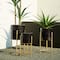Glitzhome® Black & Gold Modern Glossy Metal Plant Stand, 3ct.